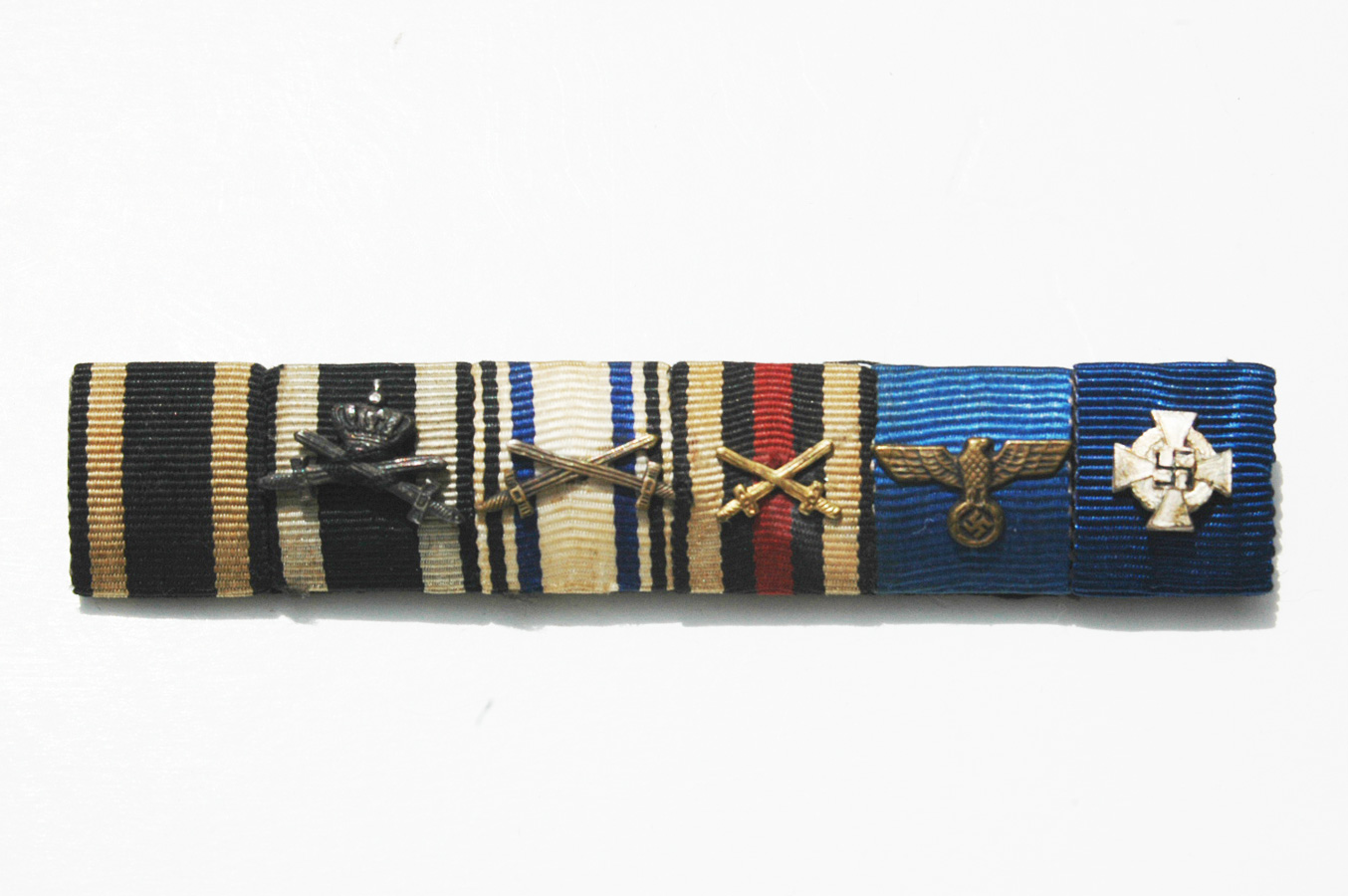 German 6 Place Ribbon Bar,  WWI and WWII Ribbons
