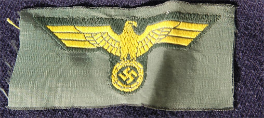 German WWII Unissued Coastal Artillery Cap Eagle