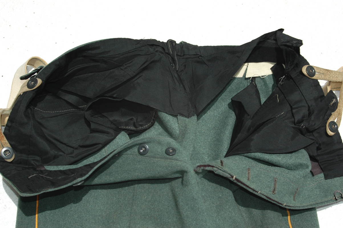 German WWII Army Kradshutzen Dress or Parade Tunic and Trousers