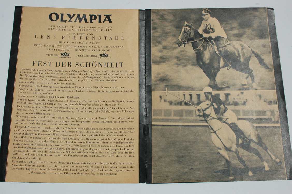 German Pre-war Olympia magazine 1936 Dated