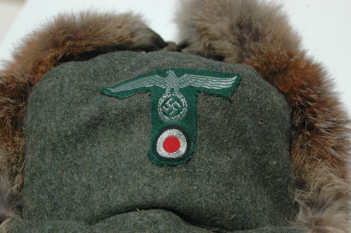 German WWII Customs Winter Fur Cap