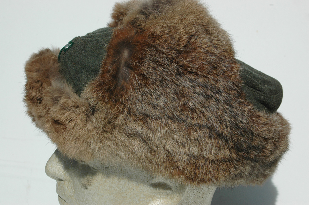 German WWII Customs Winter Fur Cap