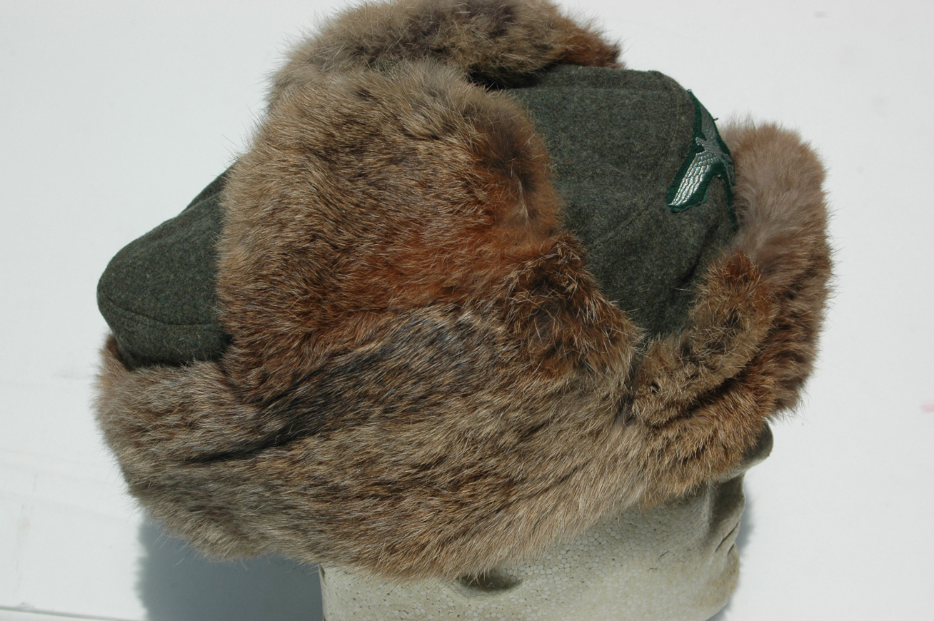 German WWII Customs Winter Fur Cap