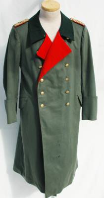 HEER Army Veterinarian General's Greatcoat and Helmet