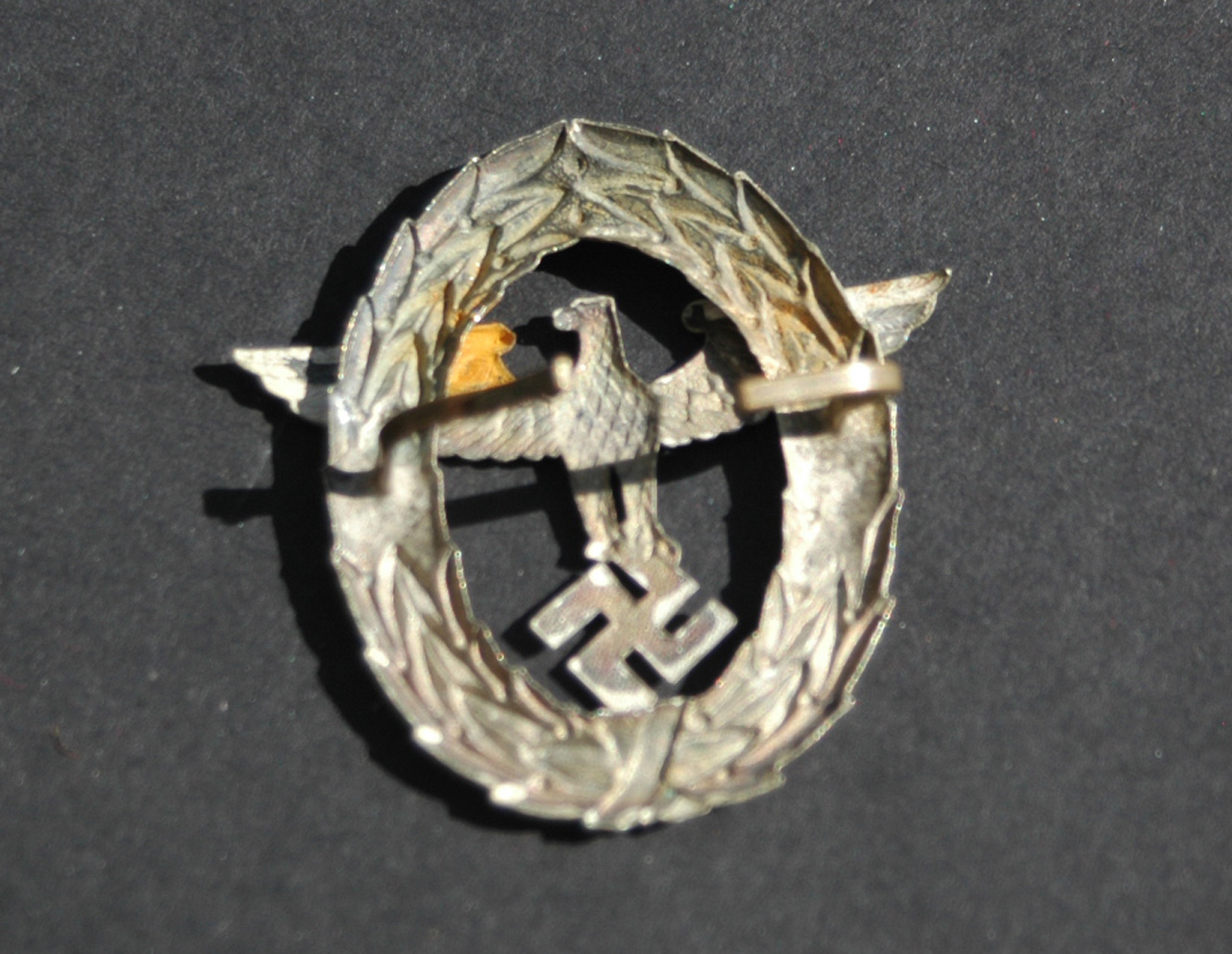 German WWII Firepolice 1st Model Cap Badge