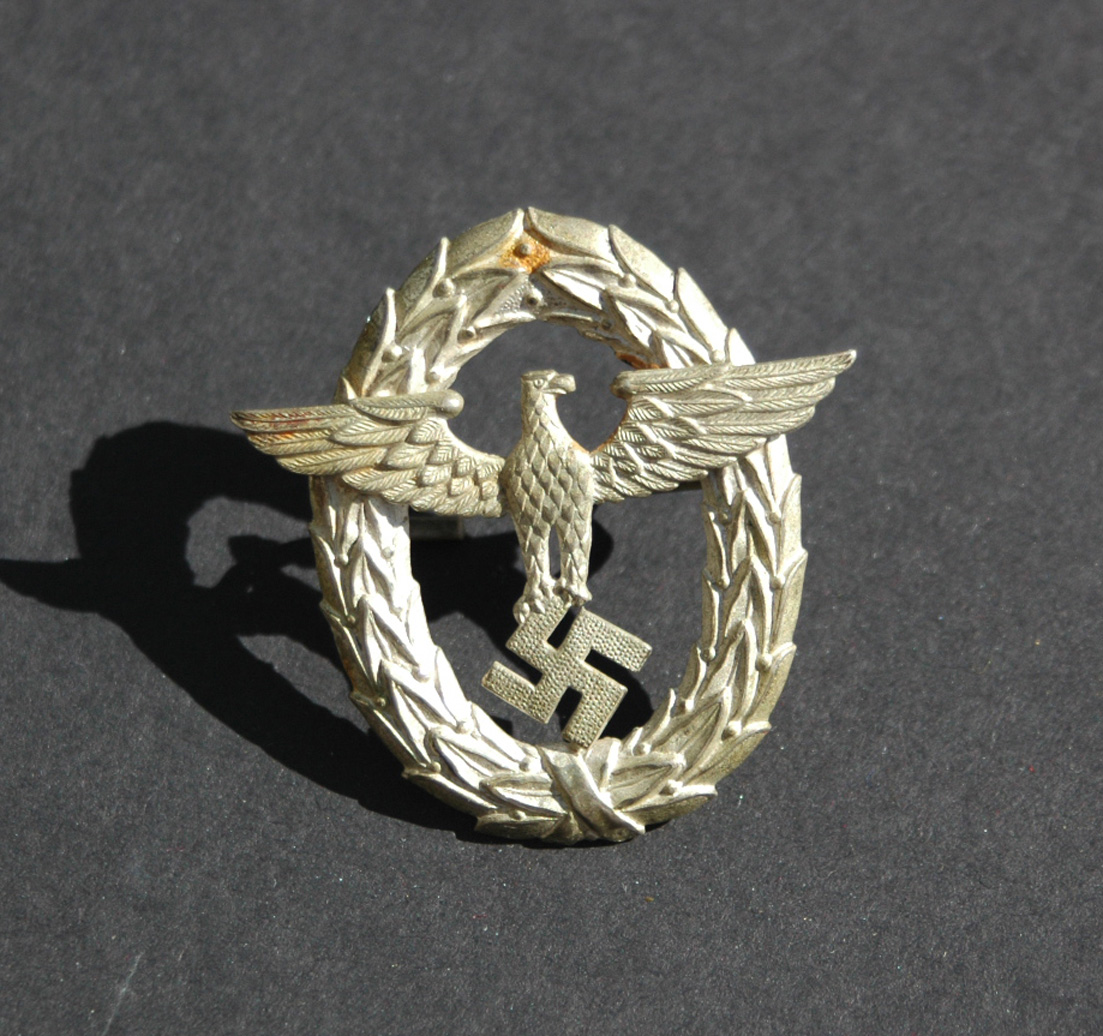 German WWII Firepolice 1st Model Cap Badge