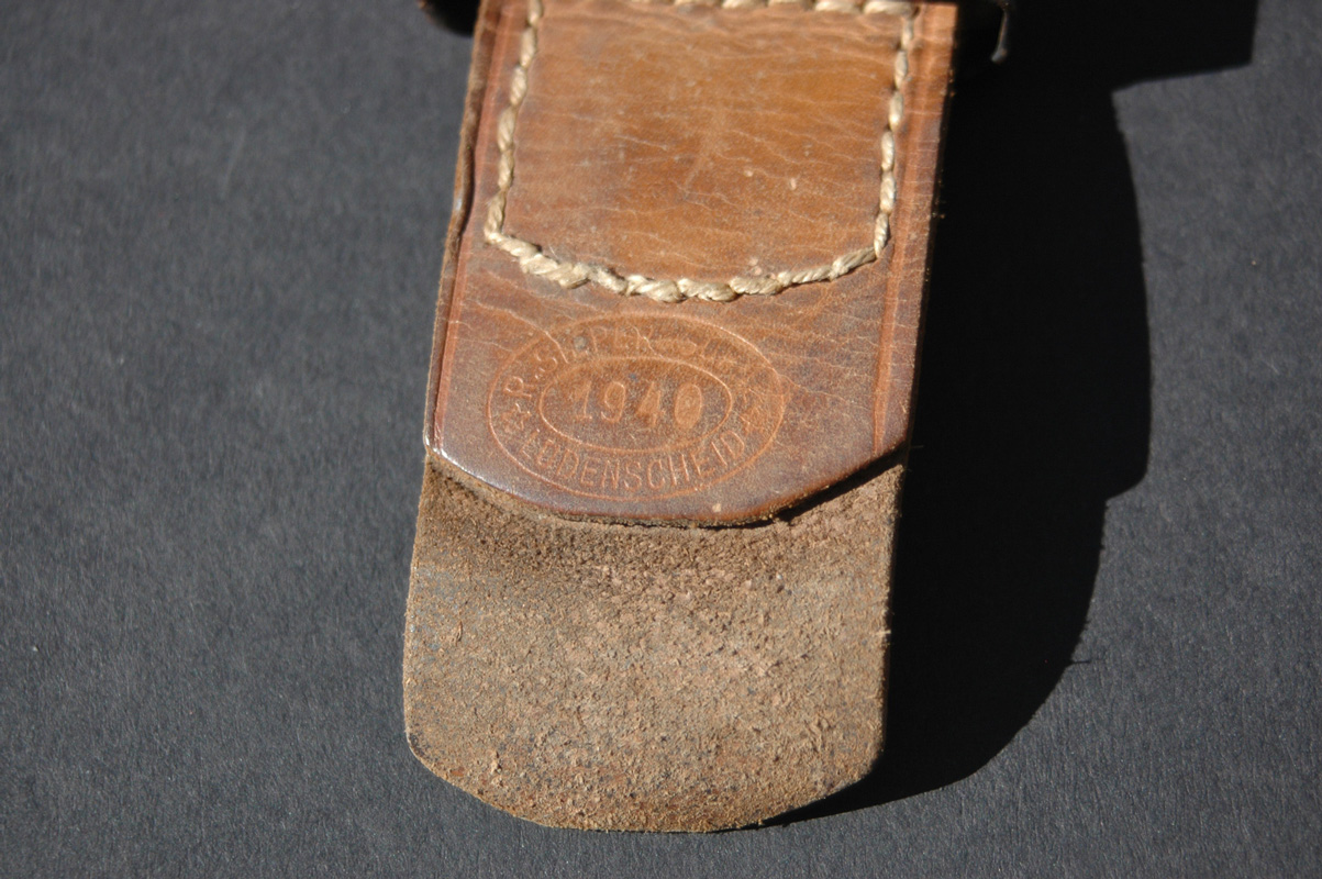 German WWII Luftwaffe Belt Buckle with Leather Tab