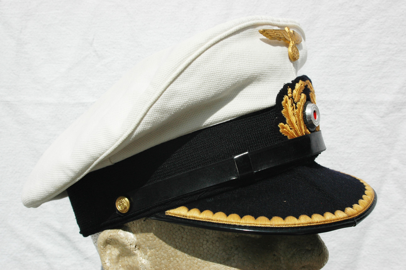 German WWII White Topped U-Boat Visor worn by Lutz
