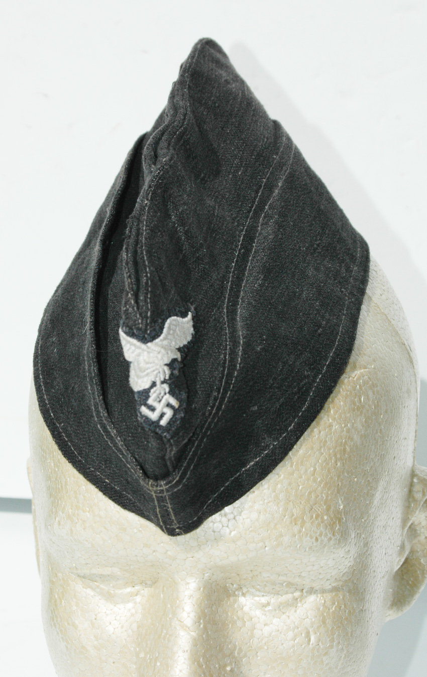 German WWII HBT Luftwaffe Black Mechanics Overseas Cap