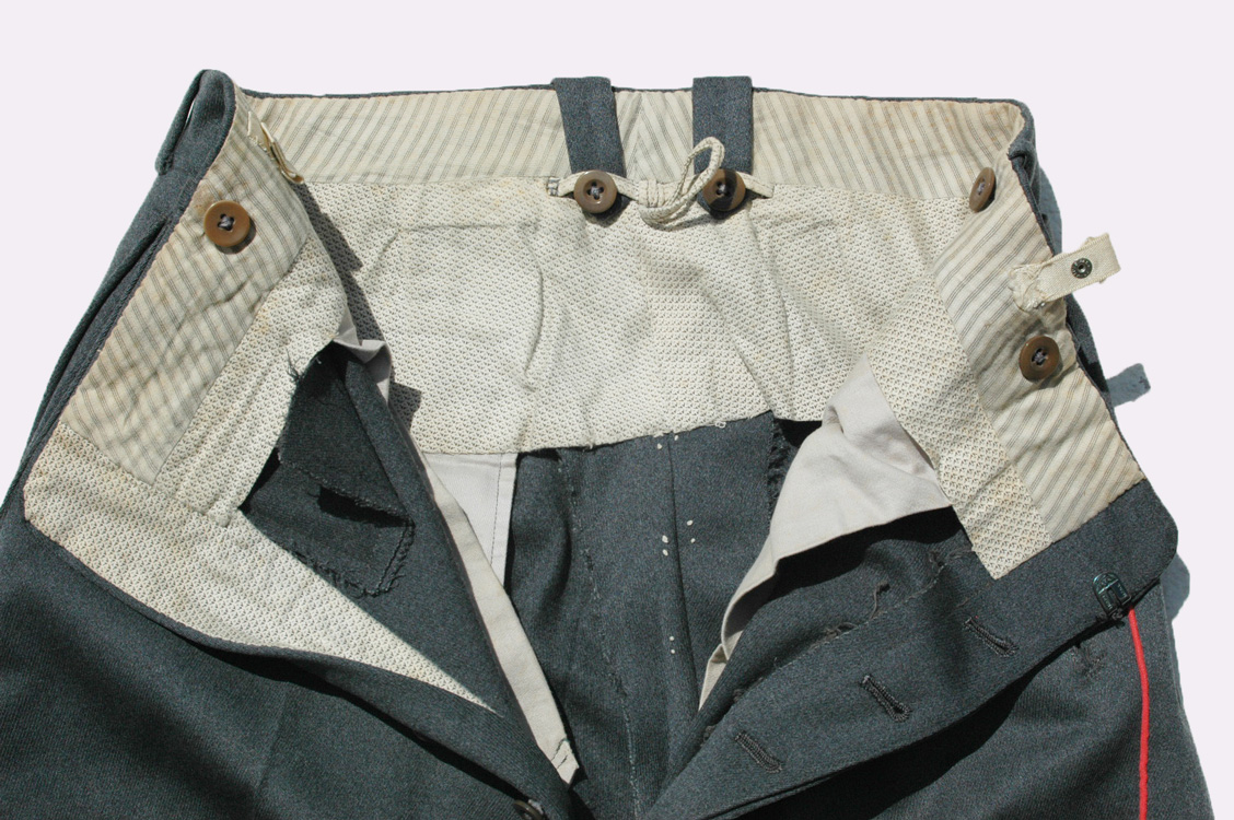 German WWII Army Panzer Piped Dress Trousers