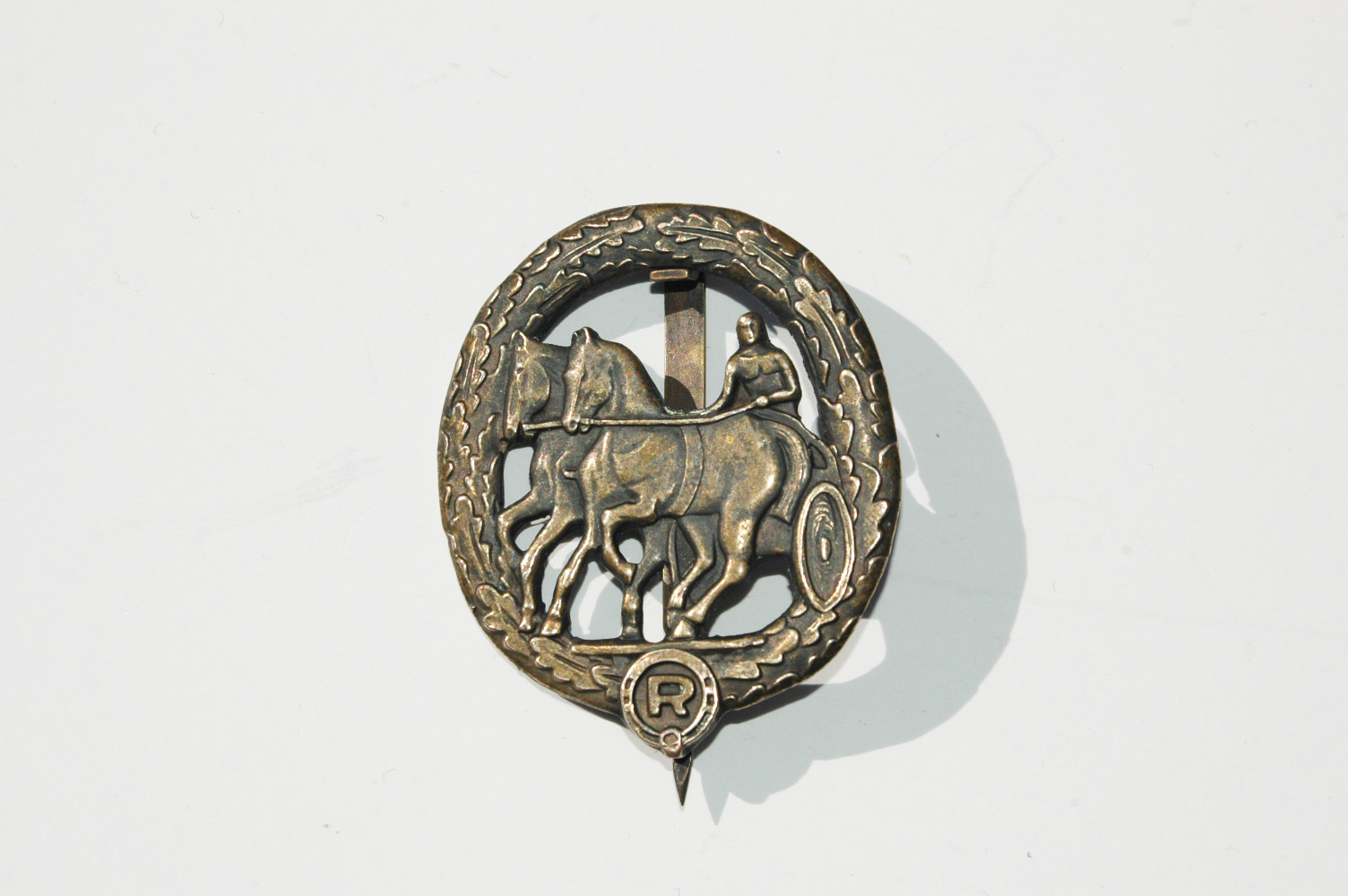 Reproduction German WWII Horse Riders Badge in Bronze