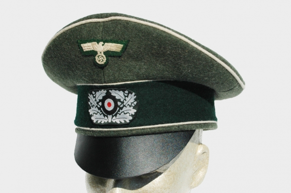 Reproduction German WWII Infantry (HEER) Officers Crusher Visor Cap