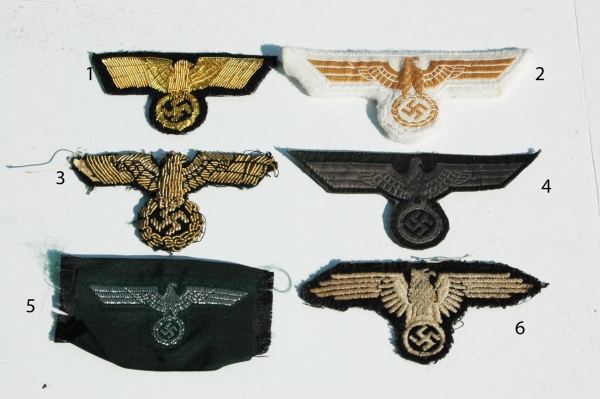 Reproduction German WWII Breast and Sleeve Eagles