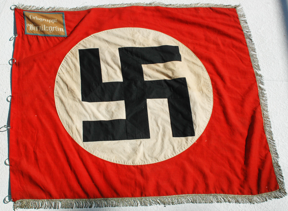 German WWII or Pre-War NSDAP Flag  Ortsgruppe Wernitsgrun