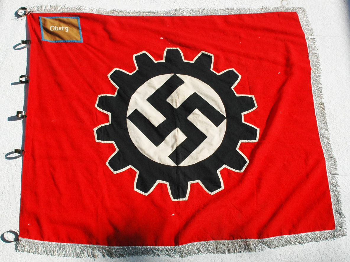 German WWII or Pre-War DAF Flag Ortsgruppe Oberg