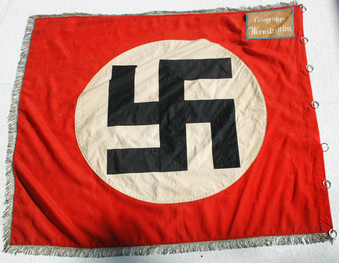 German WWII or Pre-War NSDAP Flag  Ortsgruppe Wernitsgrun