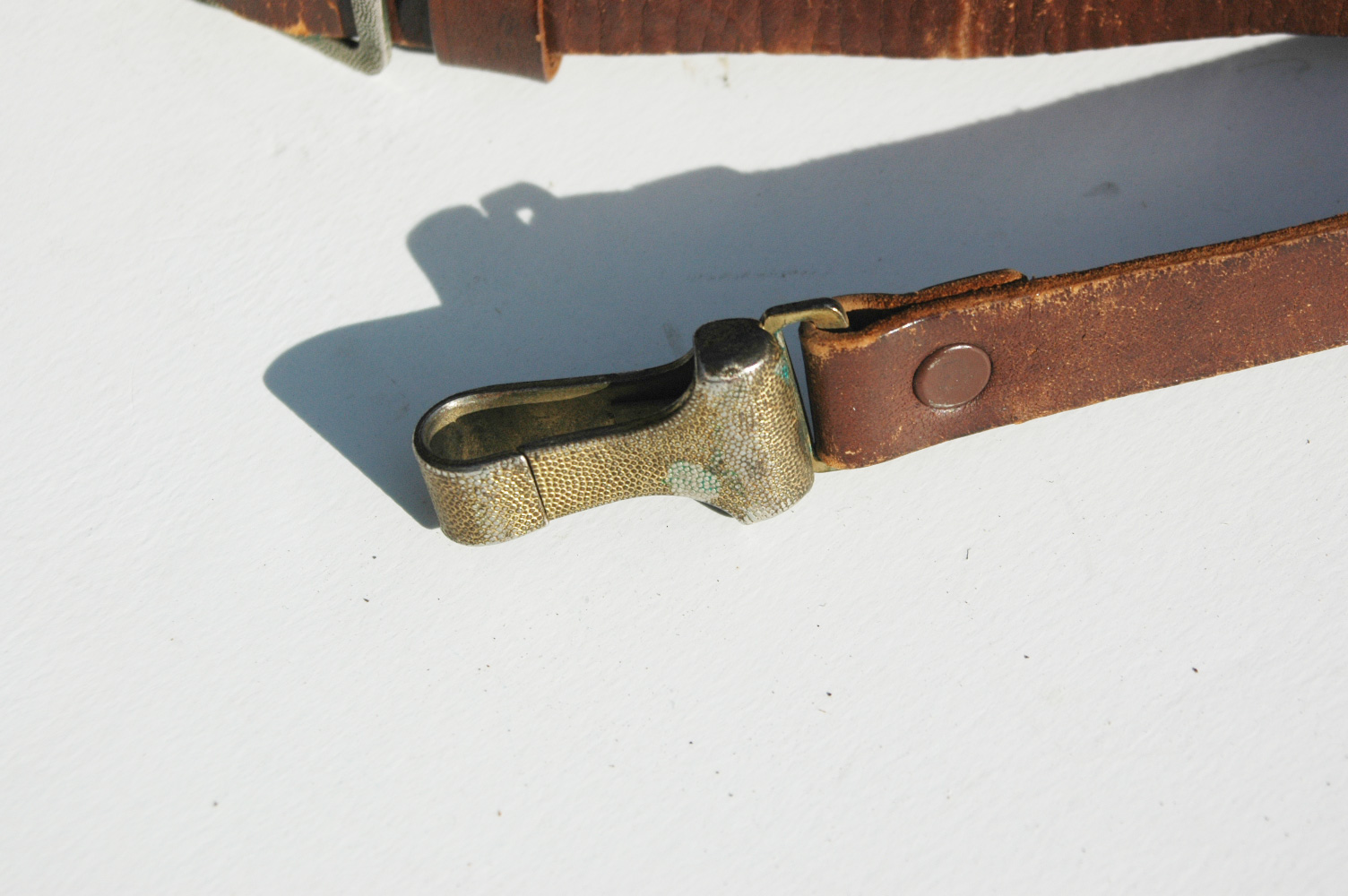 NSDAP or SA Brown Leather Cross Strap