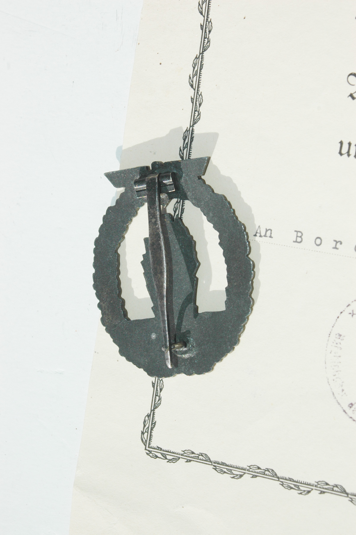 Walter Kloppenburg's MineSweeper Badge and Award for U-866